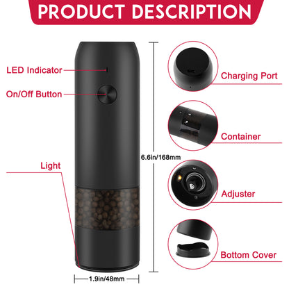 MOVNO Electric Grinder Set - Automatic USB Rechargeable