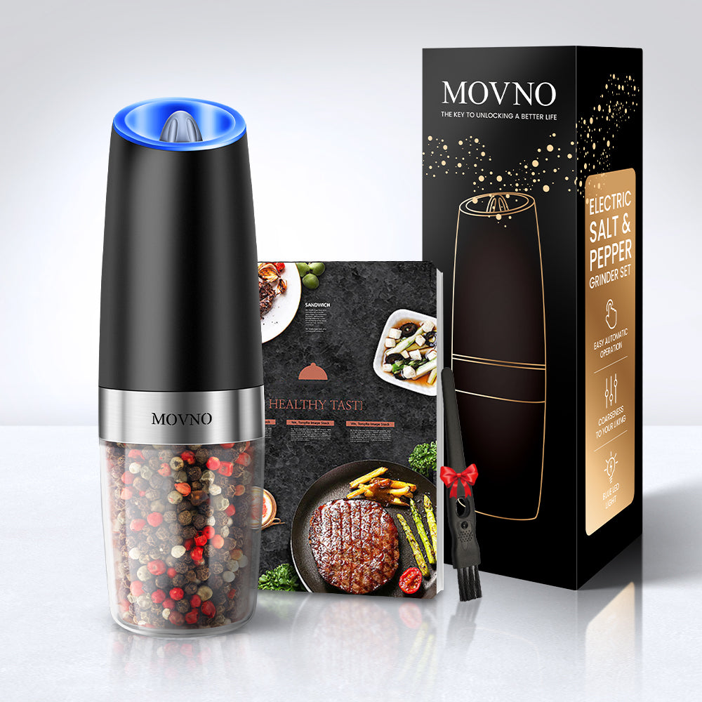 MOVNO Gravity Electric Salt & Pepper Grinder(Black/1Pcs)