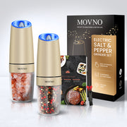 MOVNO Gravity Electric Salt & Pepper Grinder Set (2Pcs)