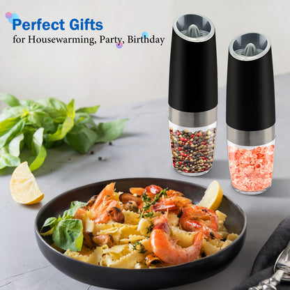 MOVNO Electric Salt & Pepper Grinder Set (Black)