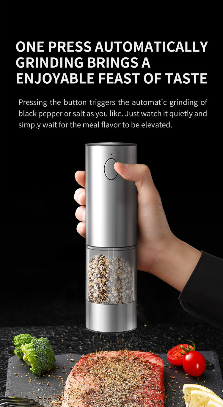 Rechargeable Electric Salt and Pepper Grinder Set  with USB Charging Cable